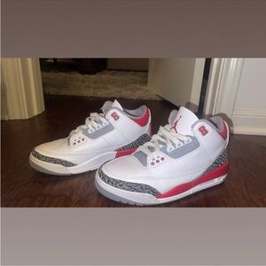 Jordan Sneakers - White, Red, and Gray